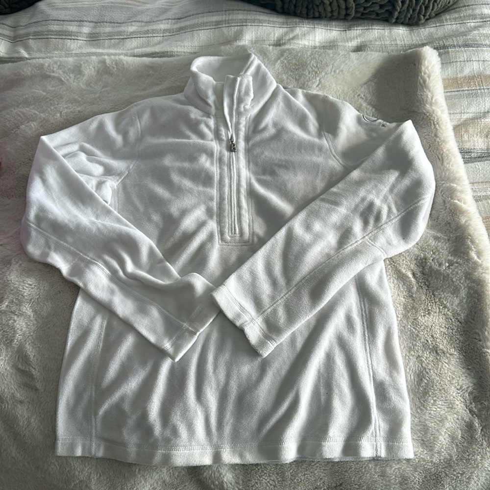 BOGNER FIRE AND ICE WHITE FLEECE PULLOVER